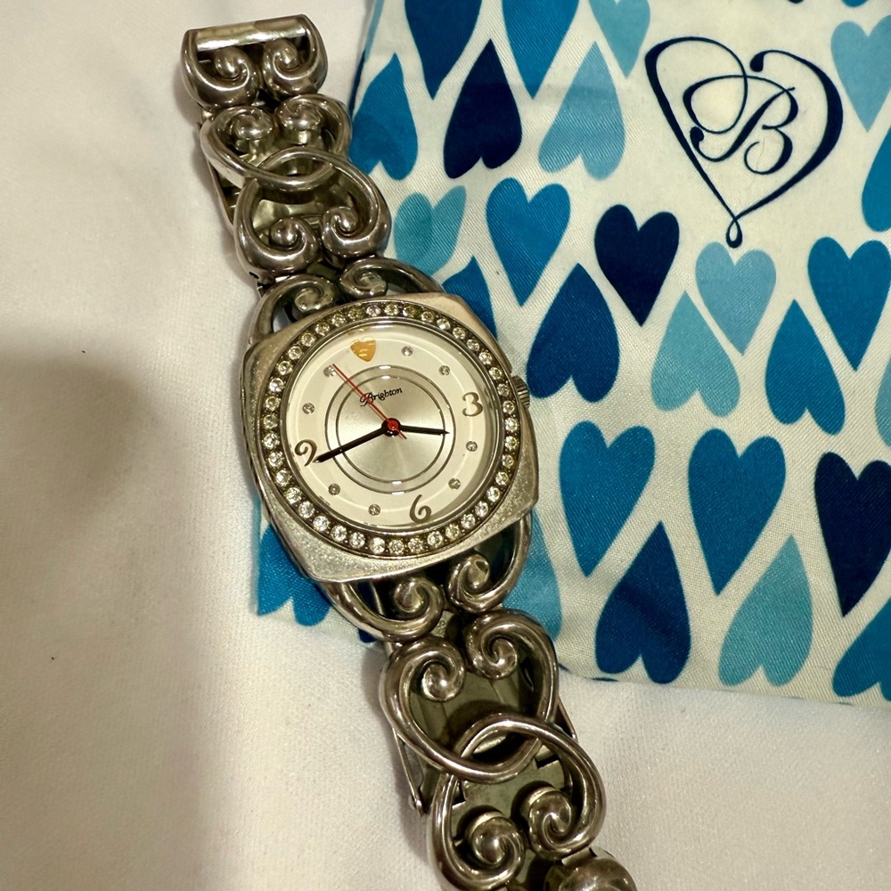 Silver BRIGHTON Watch with Crystal Accents